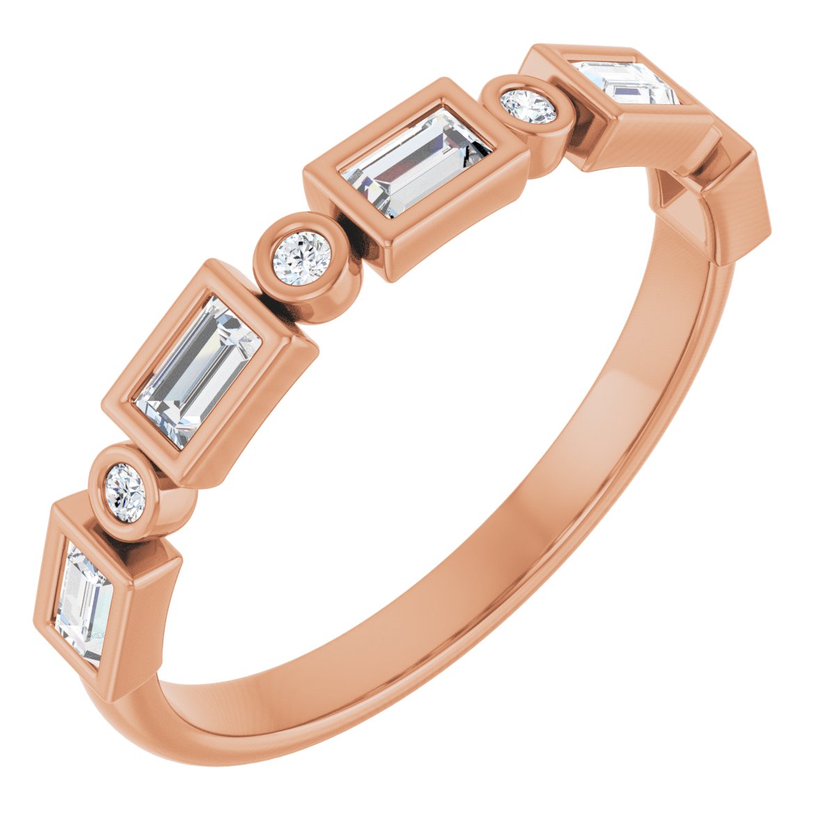 Anniversary Band  - Straight Baguette