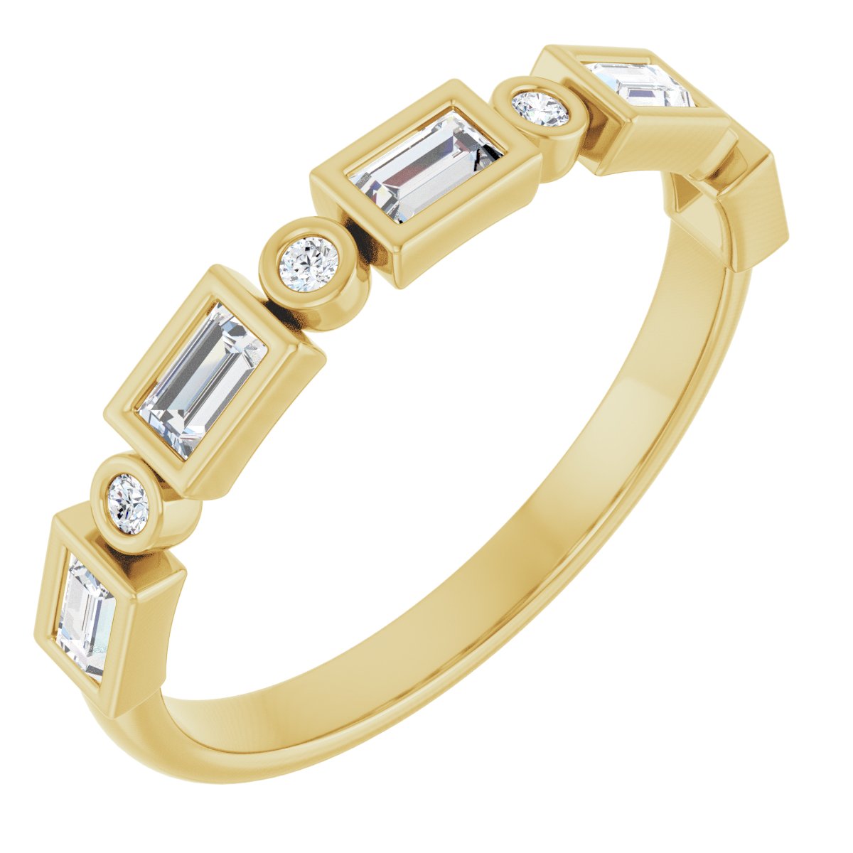 Anniversary Band  - Straight Baguette