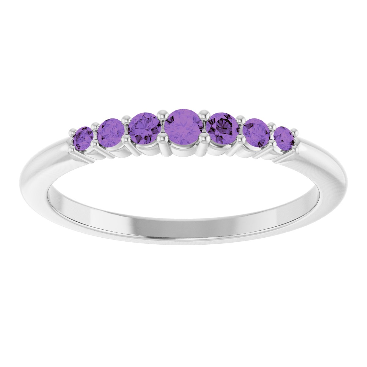 Stackable Ring -  Natural Amethyst