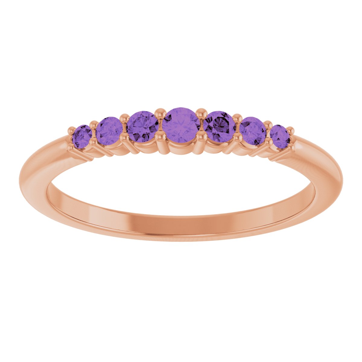 Stackable Ring -  Natural Amethyst