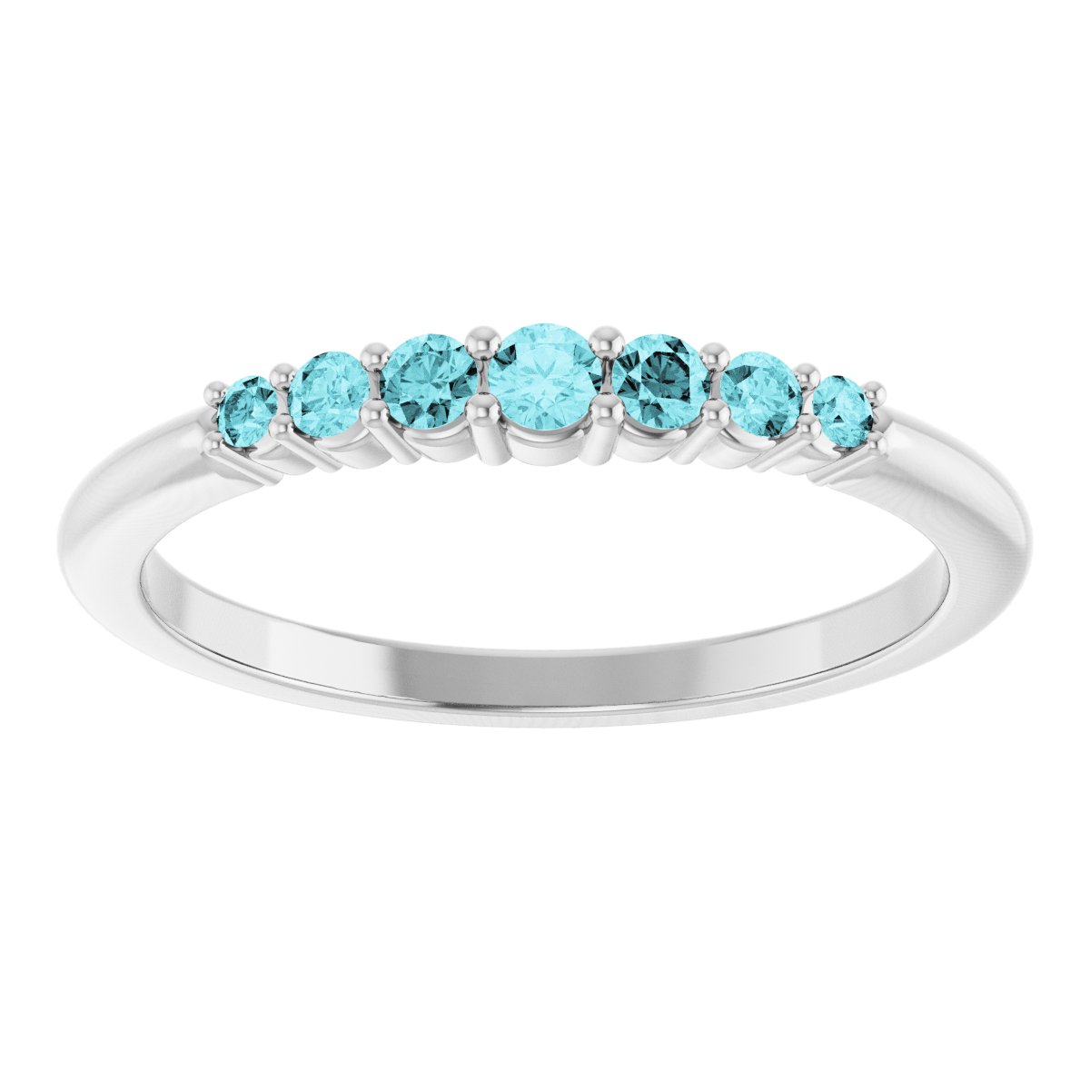 Stackable Ring - Natural Blue Zircon
