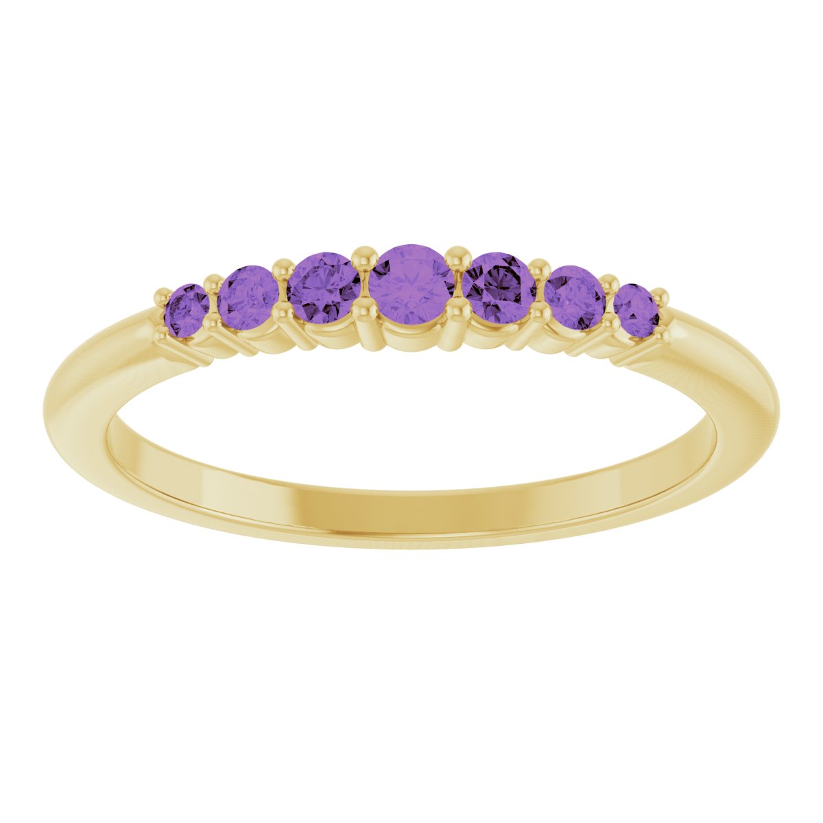 Stackable Ring -  Natural Amethyst
