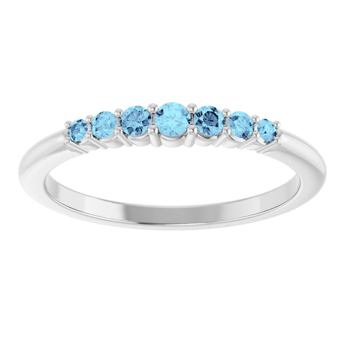 Stackable Ring -  Natural Aquamarine