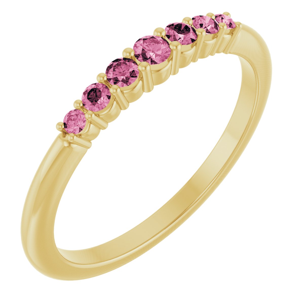 Stackable Ring - Natural Pink Tourmaline