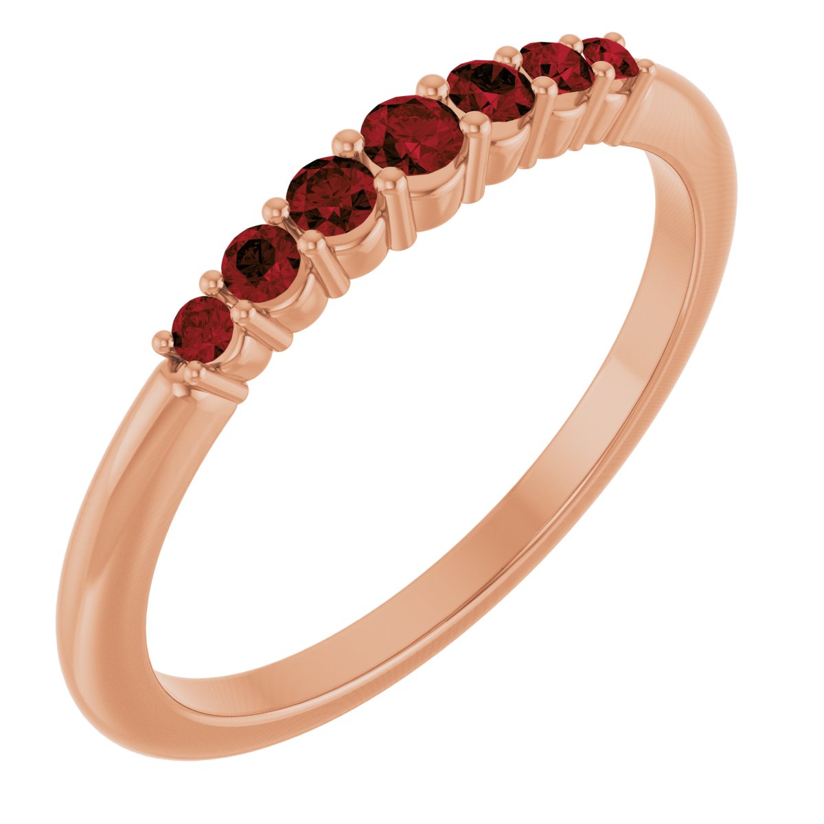 Stackable Ring - Natural Mozambique Garnet