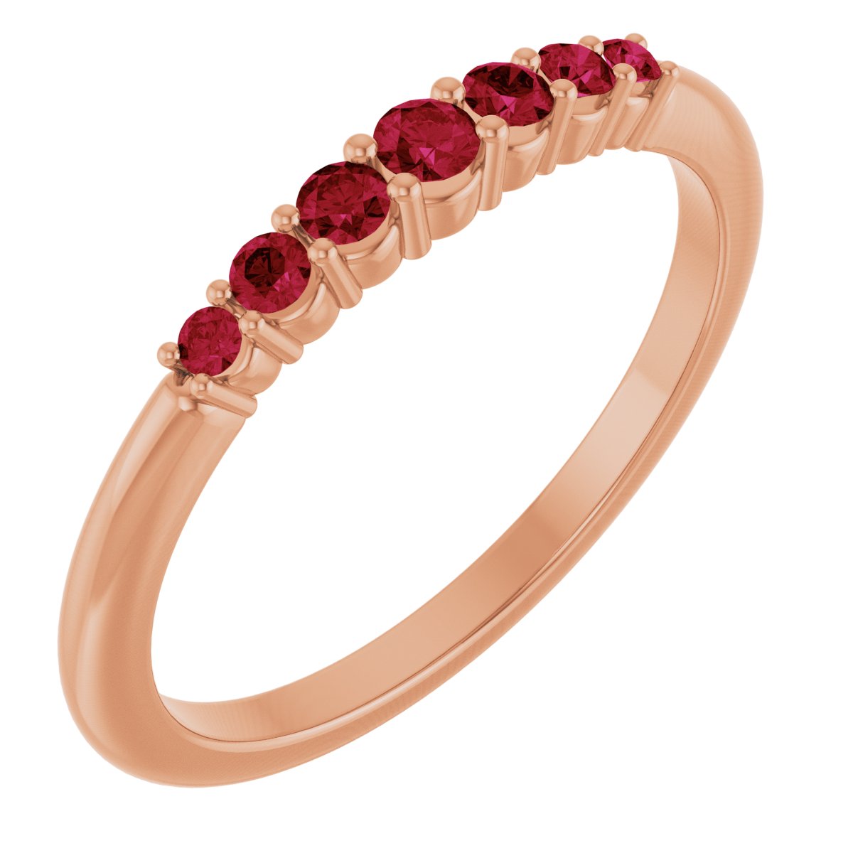 Stackable Ring -  Natural Ruby