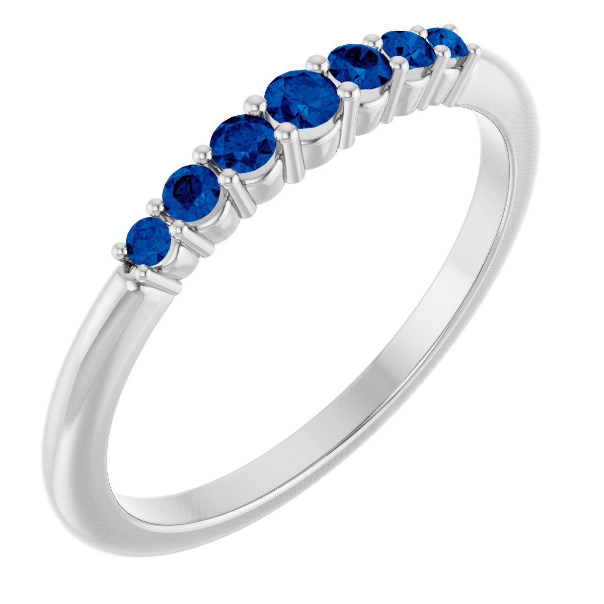 Stackable Ring - Natural Blue Sapphire