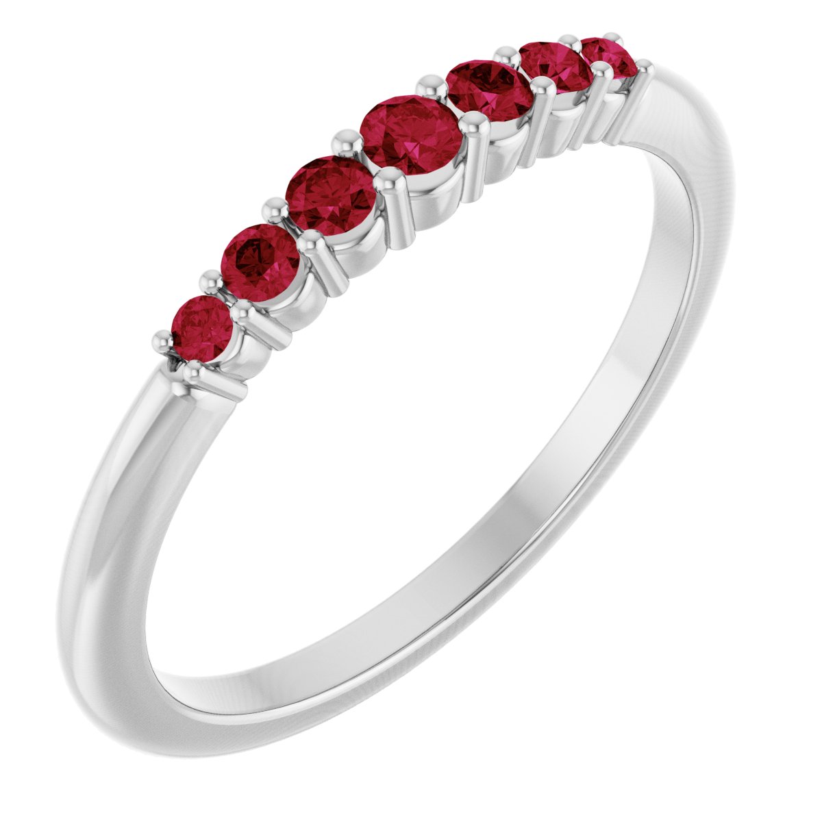 Stackable Ring -  Natural Ruby