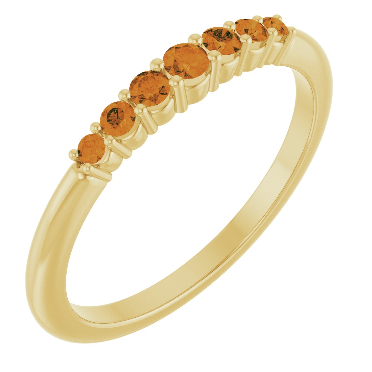 Stackable Ring -  Natural Citrine