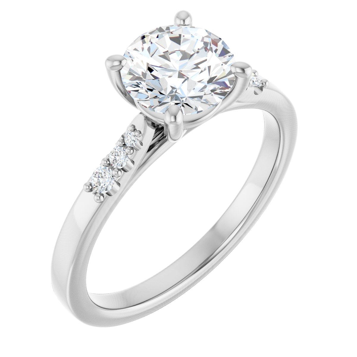 Accented Engagement Ring
