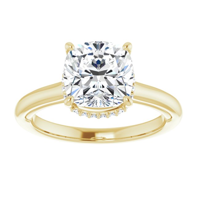 Hidden Halo-Style Engagement Ring