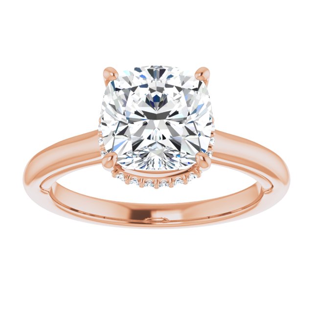 Hidden Halo-Style Engagement Ring