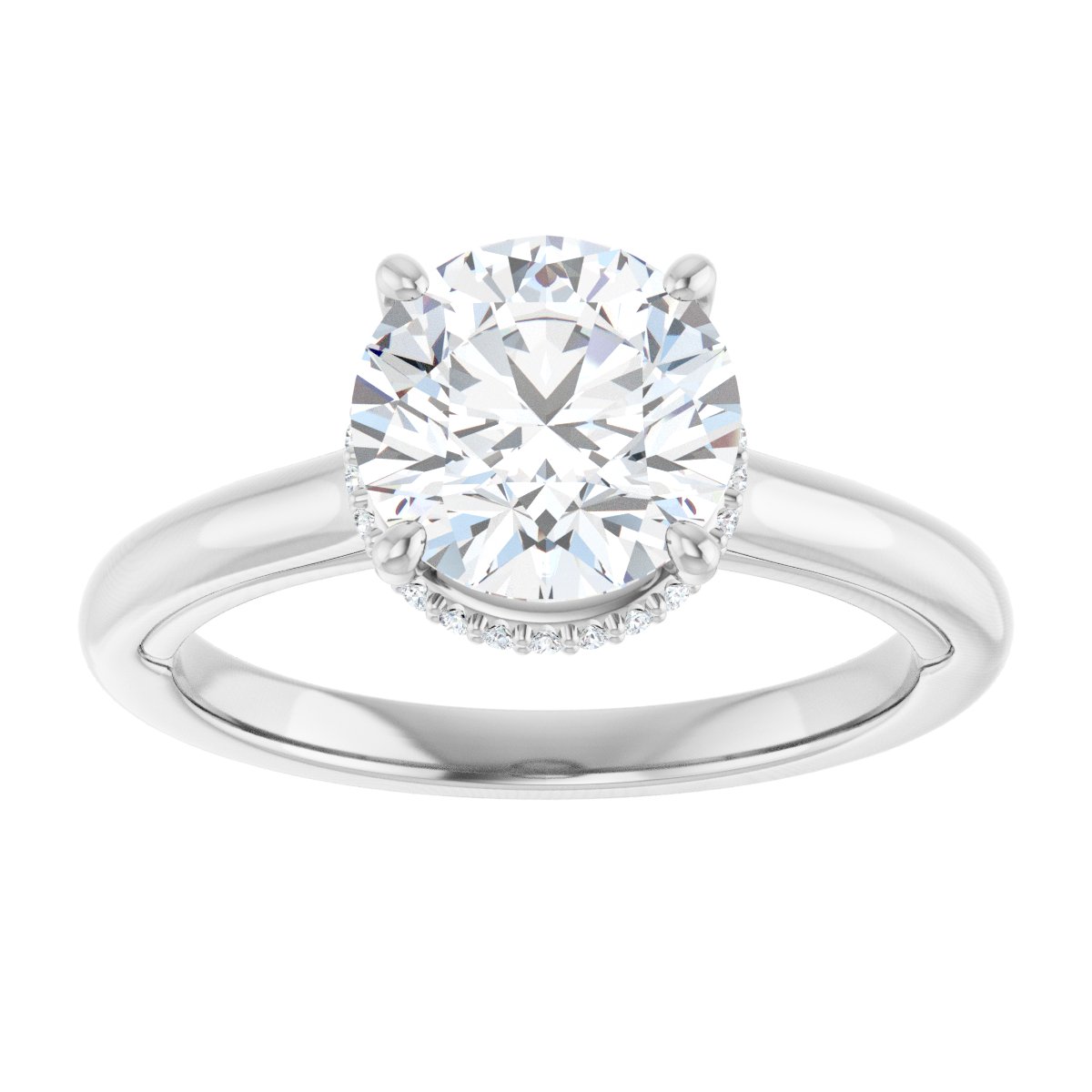 Hidden Halo-Style Engagement Ring