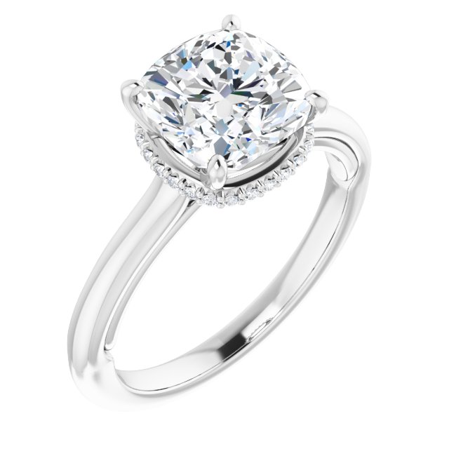 Hidden Halo-Style Engagement Ring