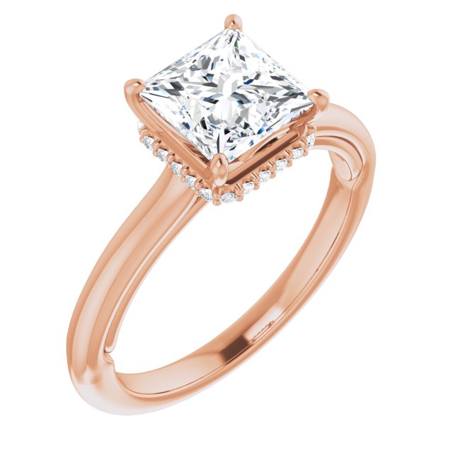 Hidden Halo-Style Engagement Ring