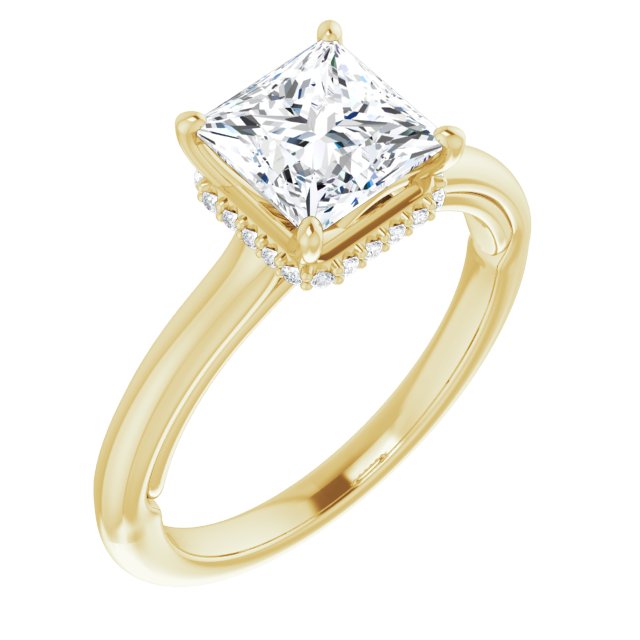 Hidden Halo-Style Engagement Ring