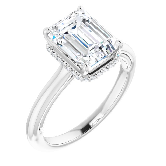 Hidden Halo-Style Engagement Ring