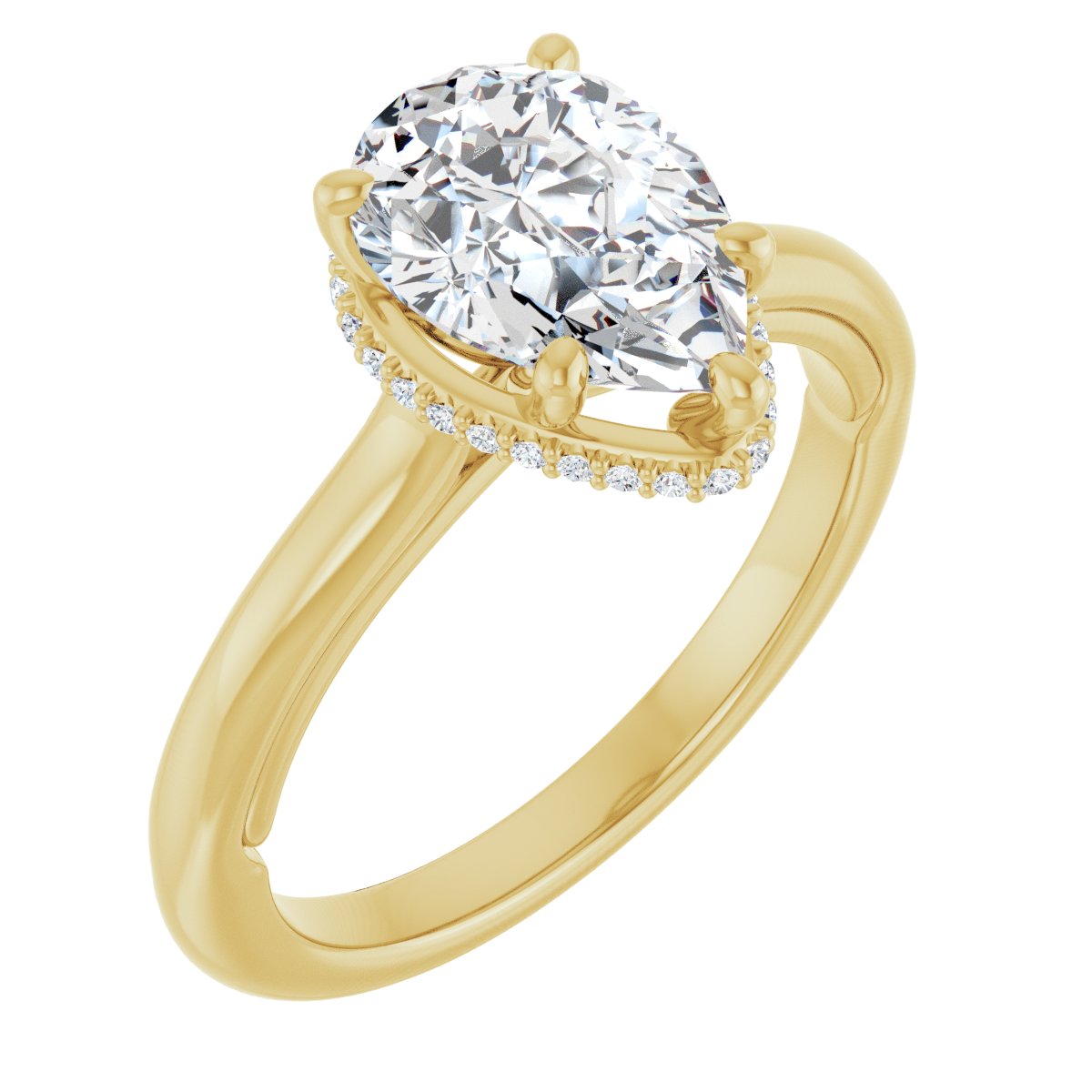 Hidden Halo-Style Engagement Ring