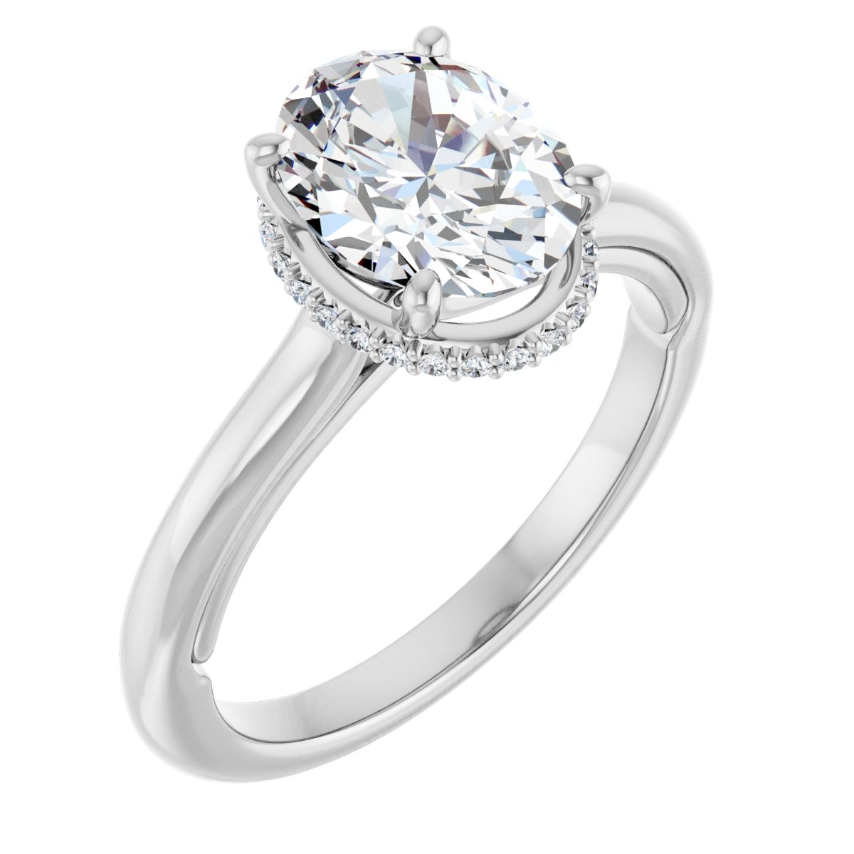 Hidden Halo-Style Engagement Ring