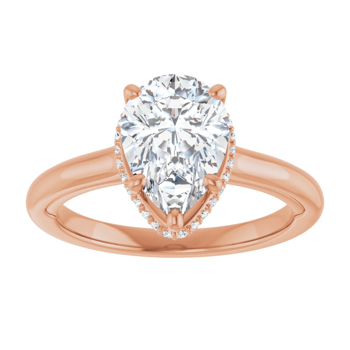 Hidden Halo-Style Engagement Ring