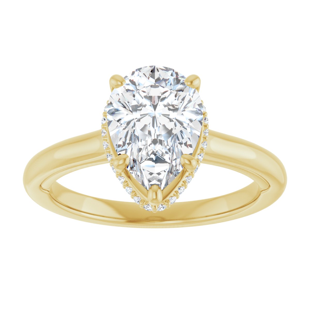 Hidden Halo-Style Engagement Ring