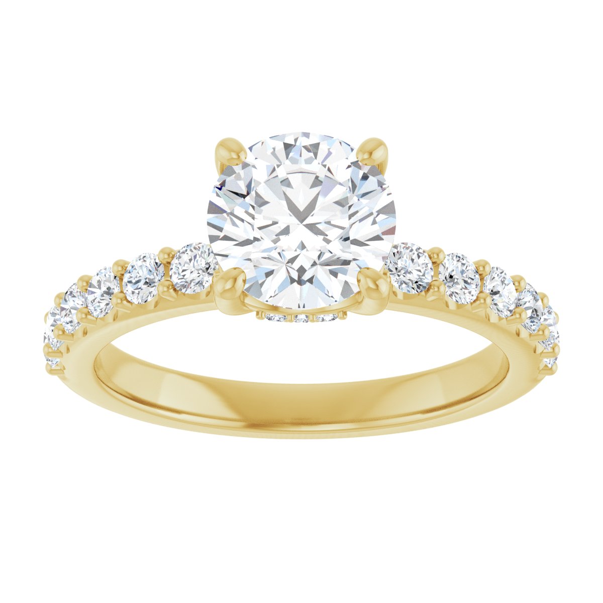 Hidden Halo-Style Engagement Ring
