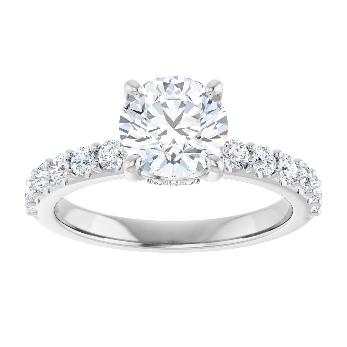 Hidden Halo-Style Engagement Ring