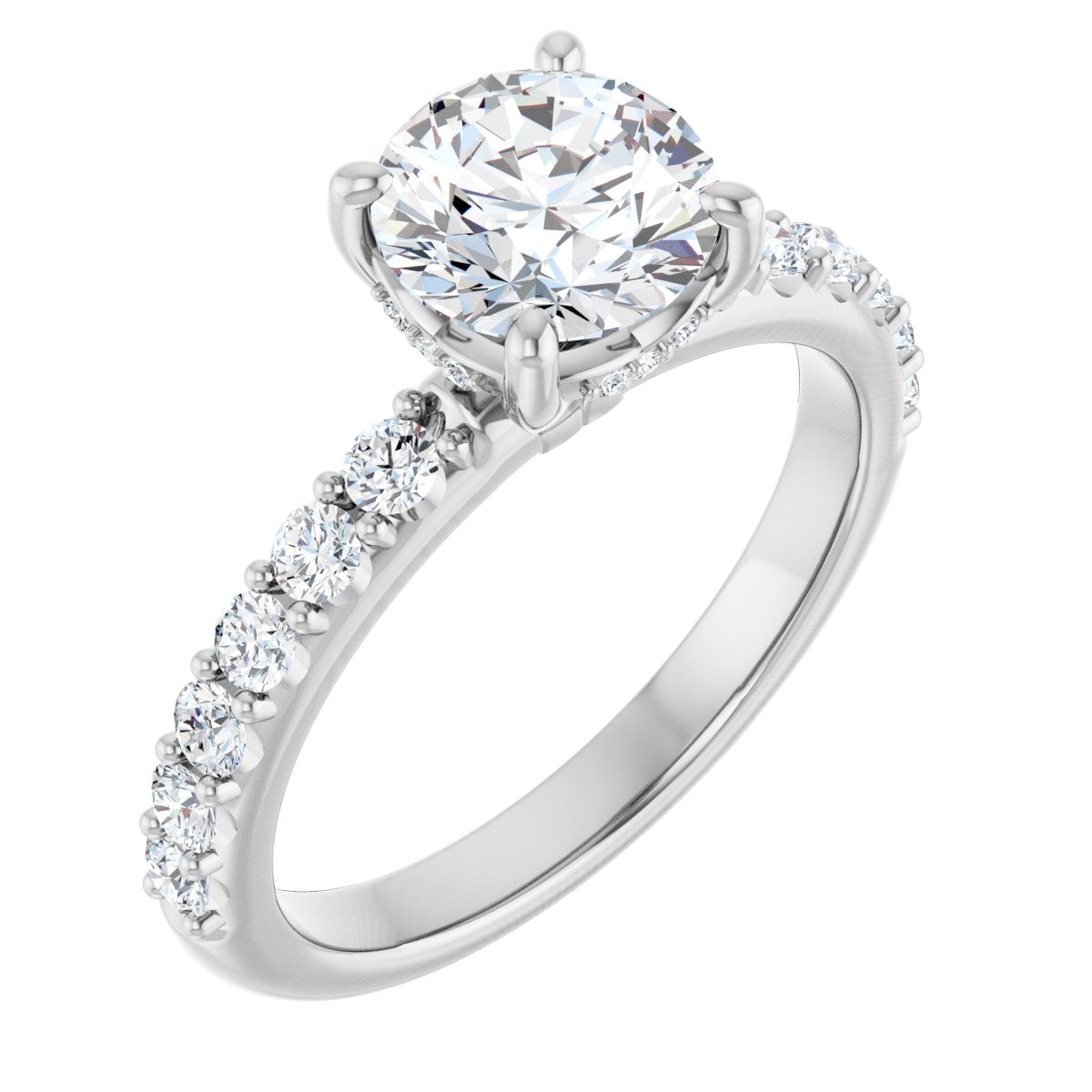Hidden Halo-Style Engagement Ring