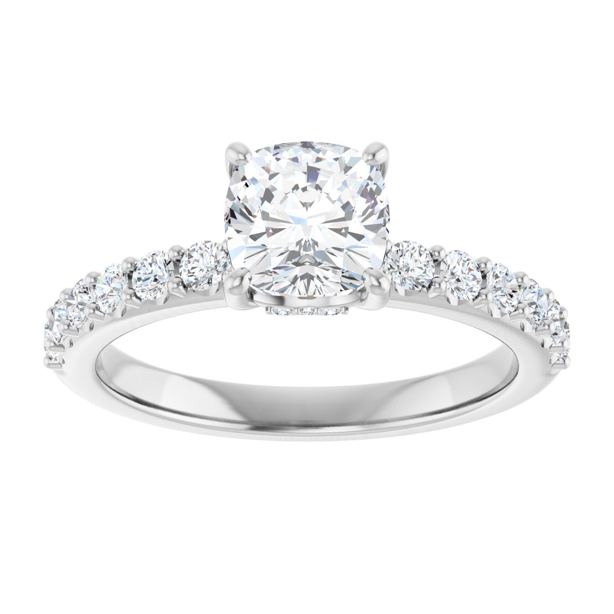 Hidden Halo-Style Engagement Ring