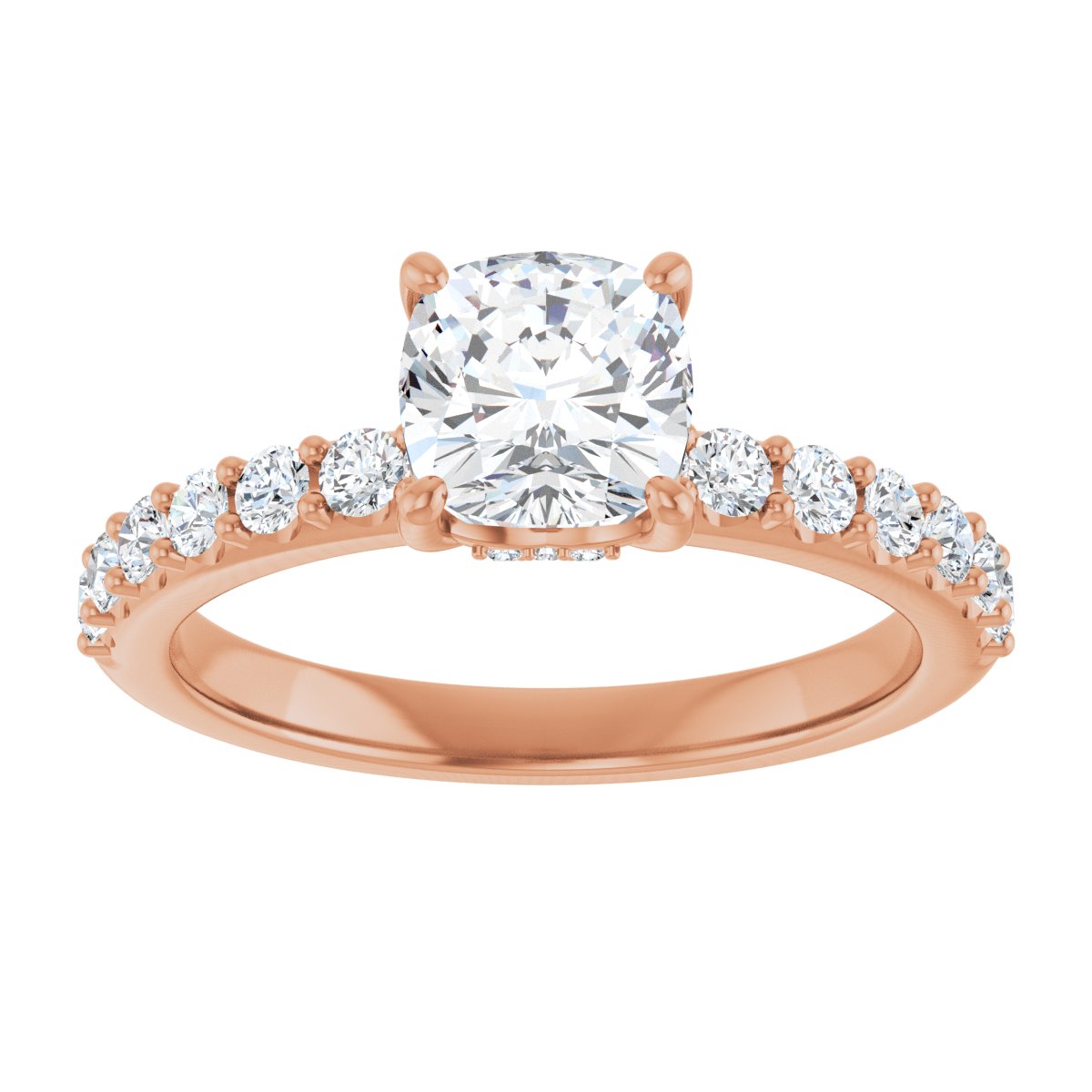 Hidden Halo-Style Engagement Ring