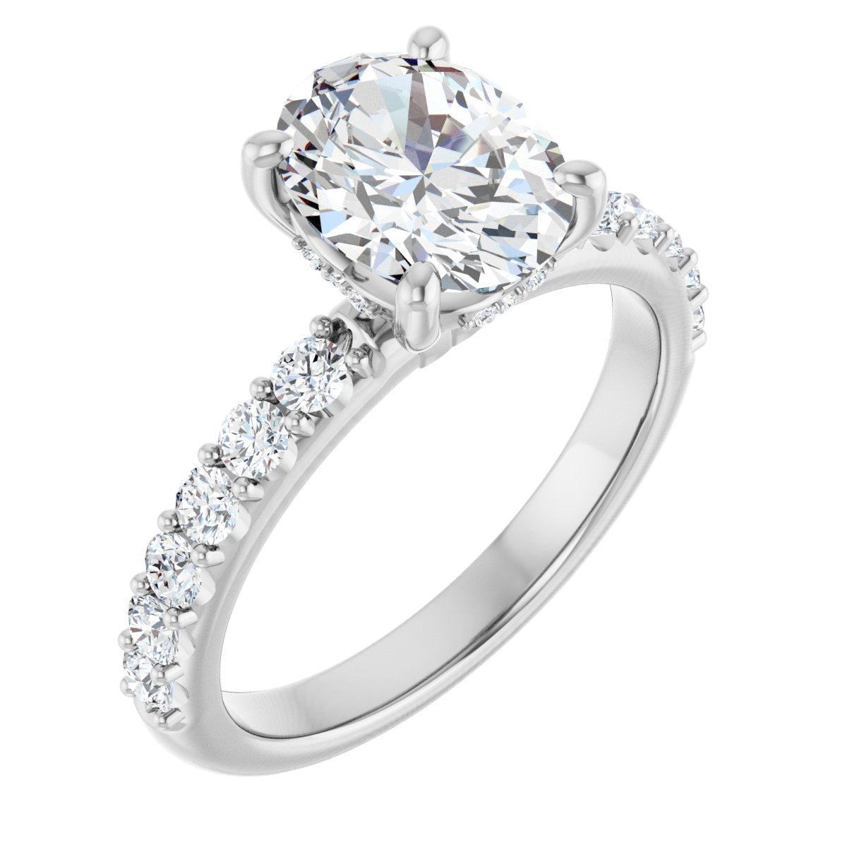 Hidden Halo-Style Engagement Ring