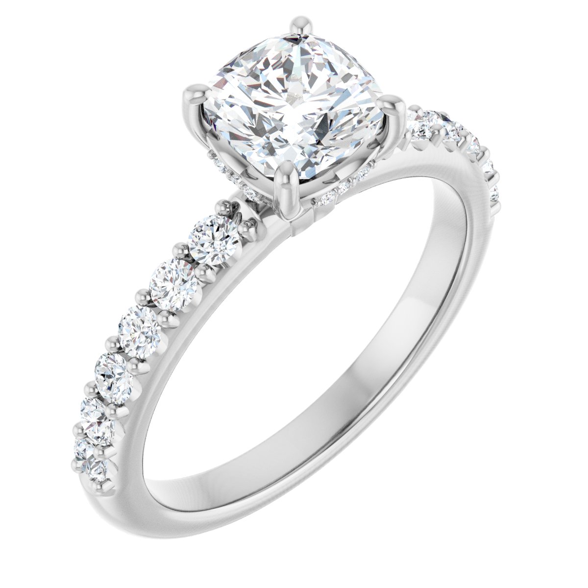 Hidden Halo-Style Engagement Ring