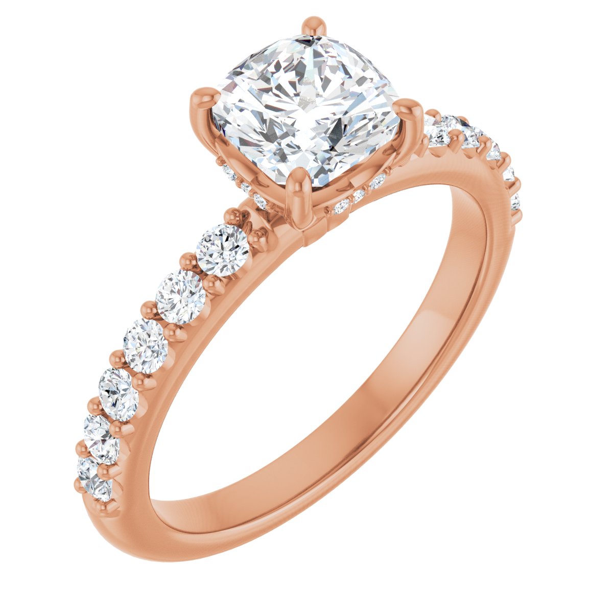 Hidden Halo-Style Engagement Ring