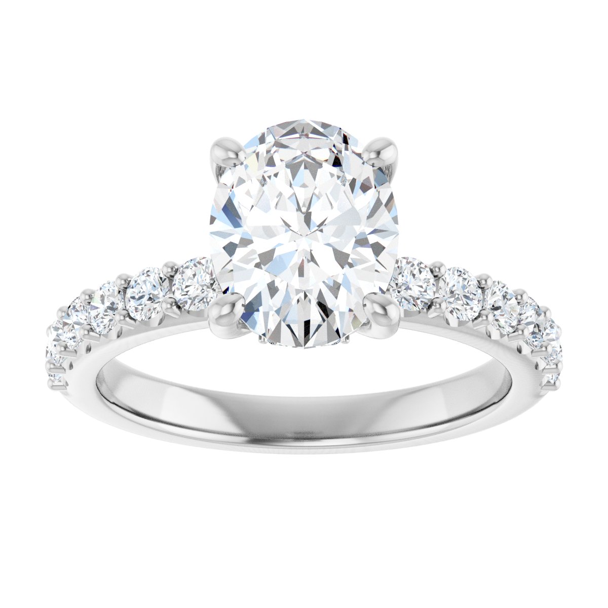 Hidden Halo-Style Engagement Ring