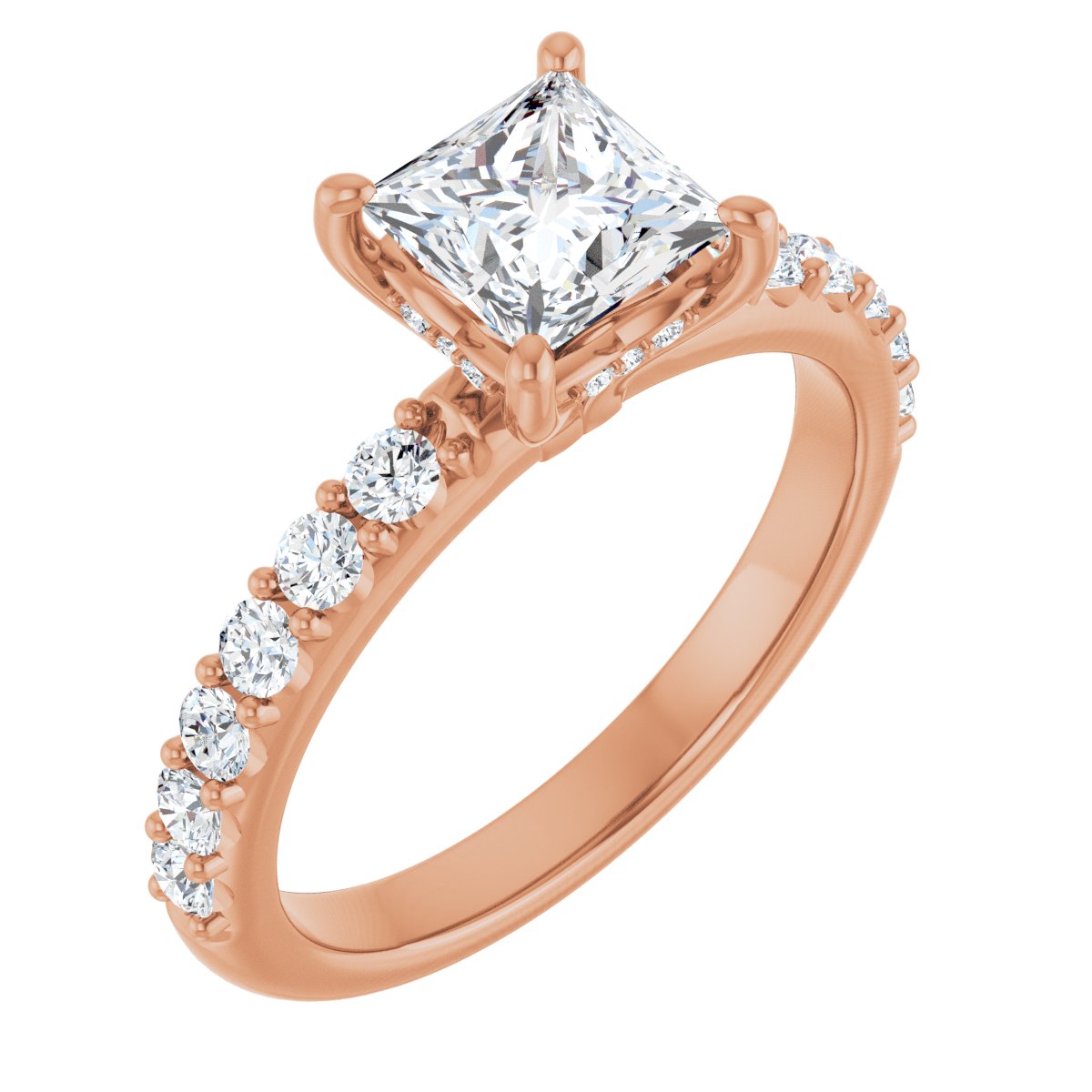 Hidden Halo-Style Engagement Ring