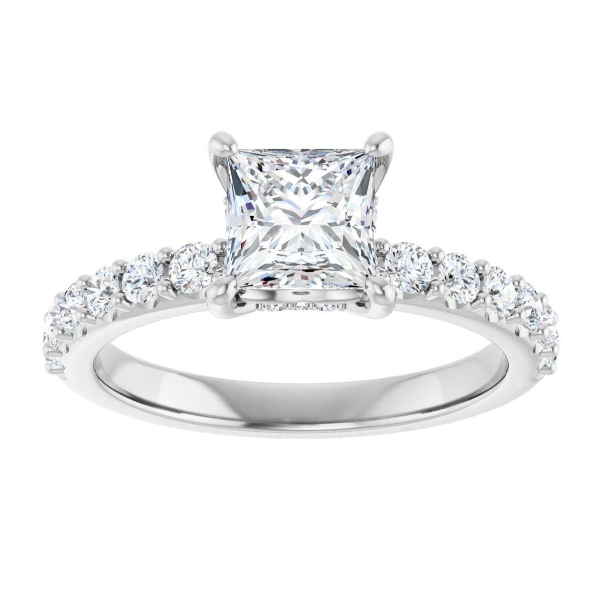 Hidden Halo-Style Engagement Ring