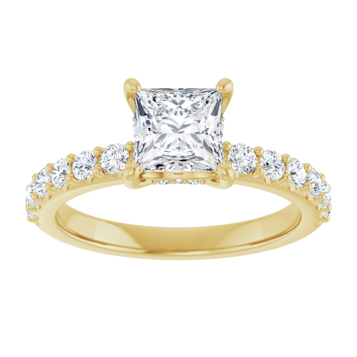 Hidden Halo-Style Engagement Ring
