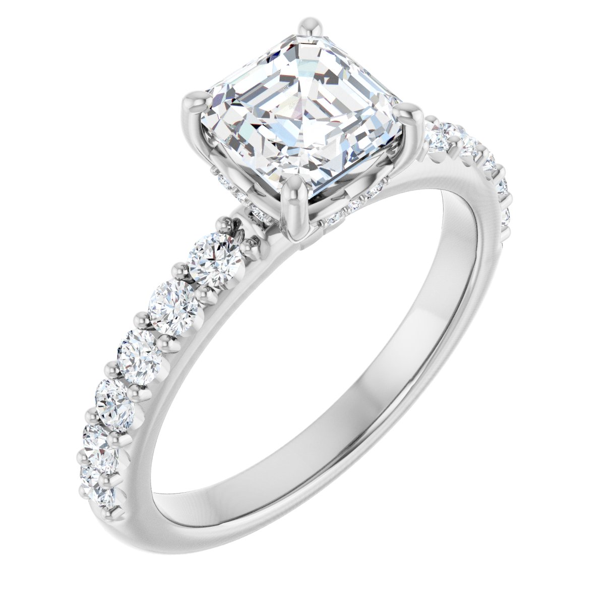 Hidden Halo-Style Engagement Ring