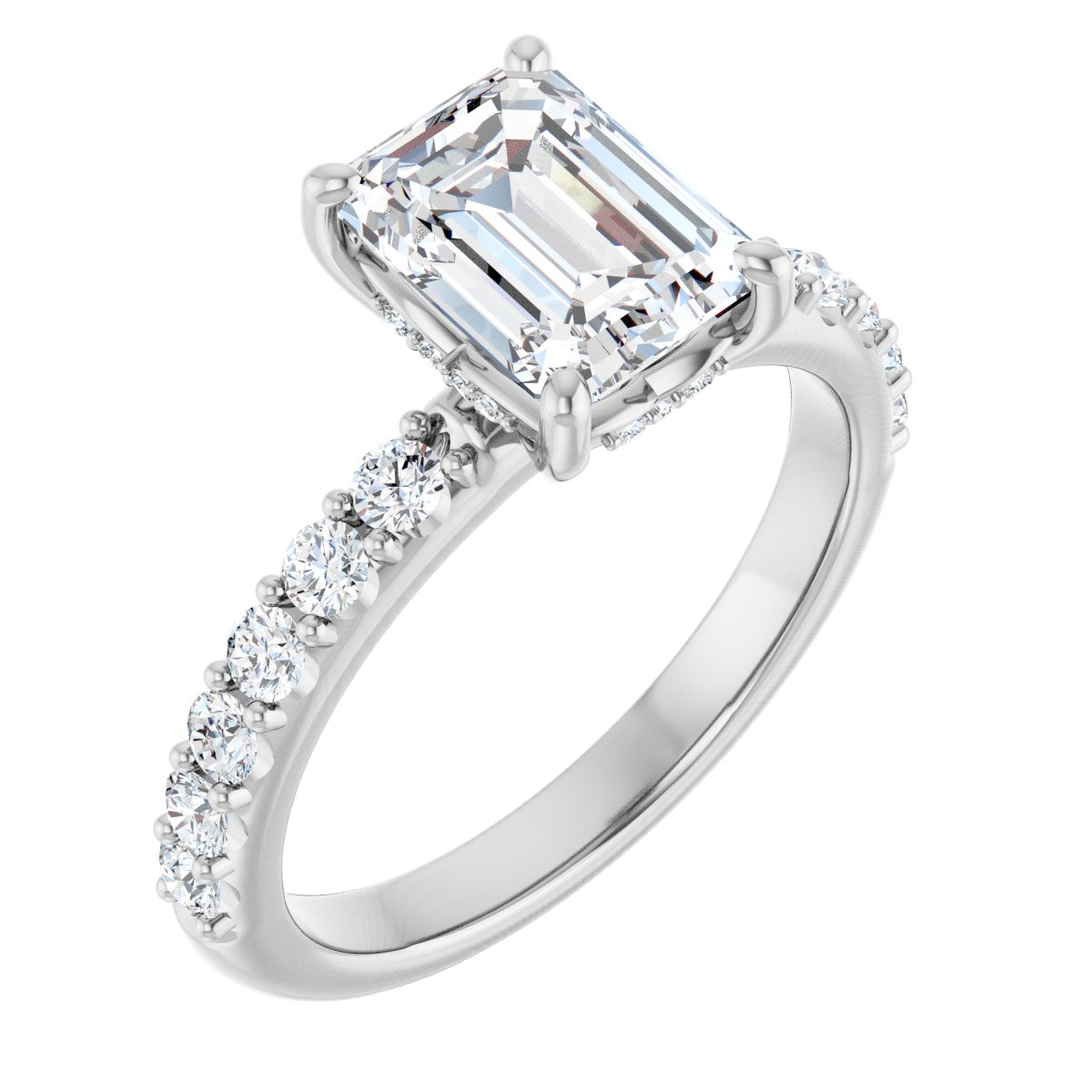 Hidden Halo-Style Engagement Ring