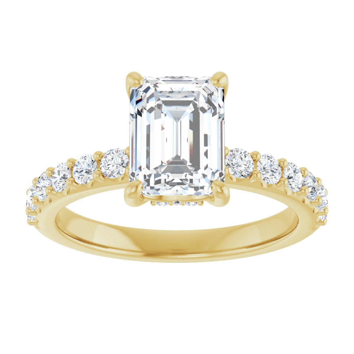 Hidden Halo-Style Engagement Ring