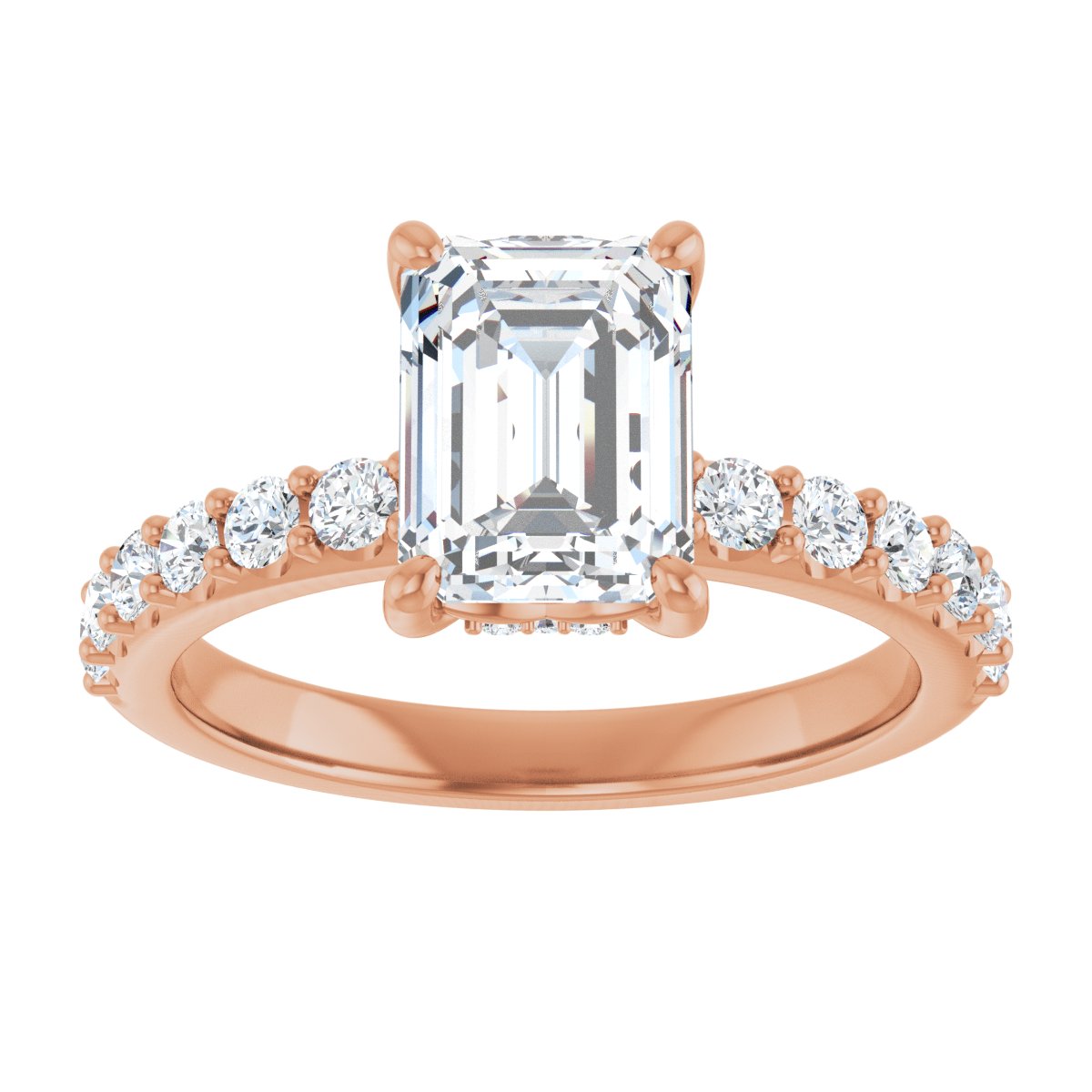 Hidden Halo-Style Engagement Ring