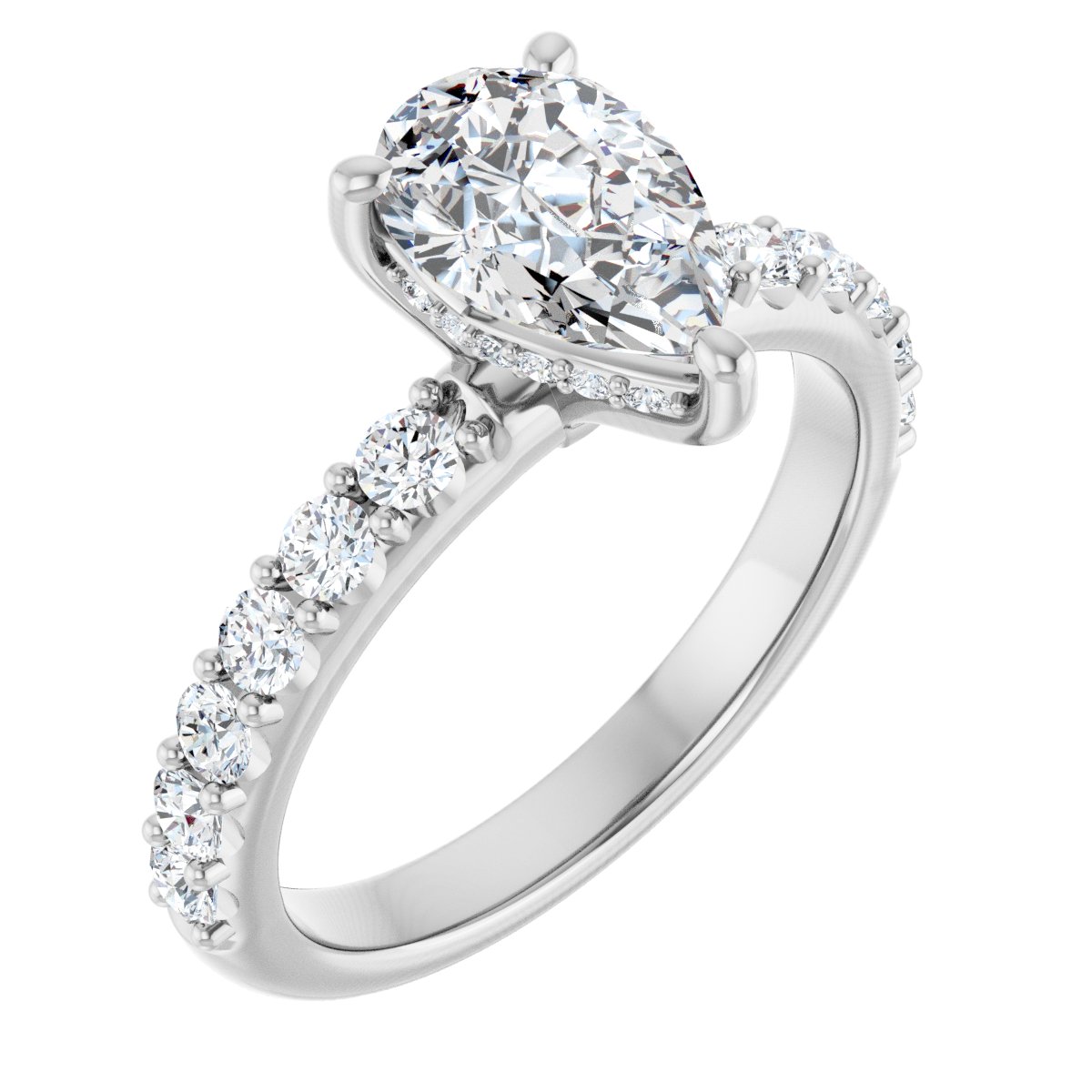 Hidden Halo-Style Engagement Ring