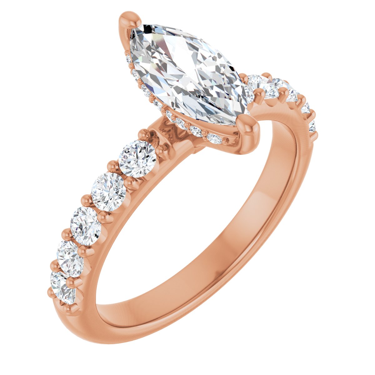 Hidden Halo-Style Engagement Ring