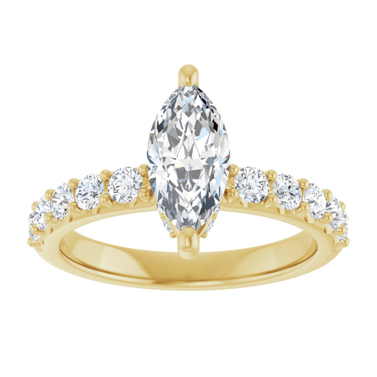 Hidden Halo-Style Engagement Ring