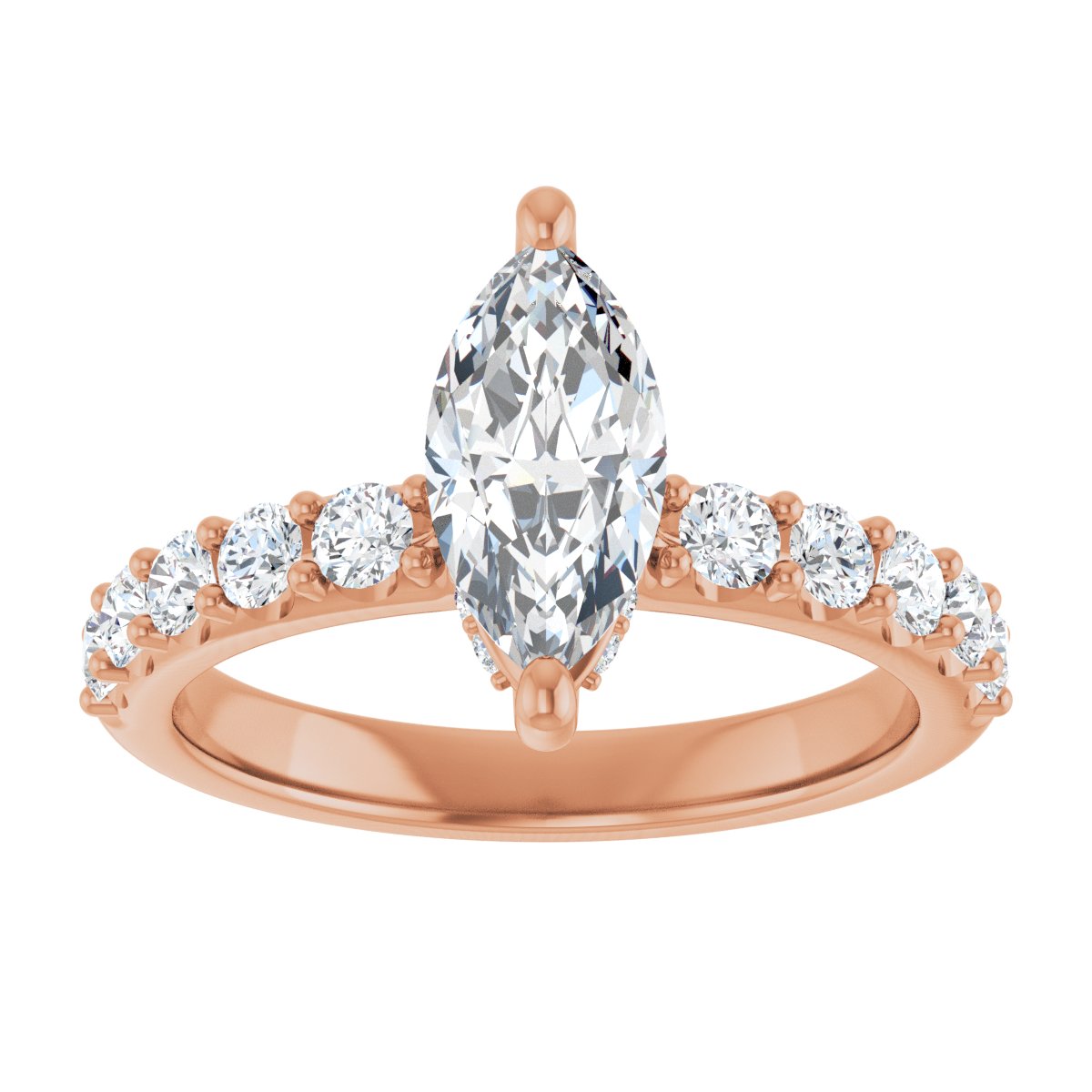 Hidden Halo-Style Engagement Ring