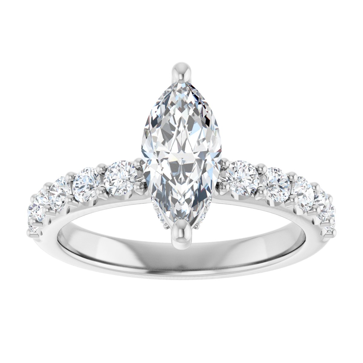 Hidden Halo-Style Engagement Ring