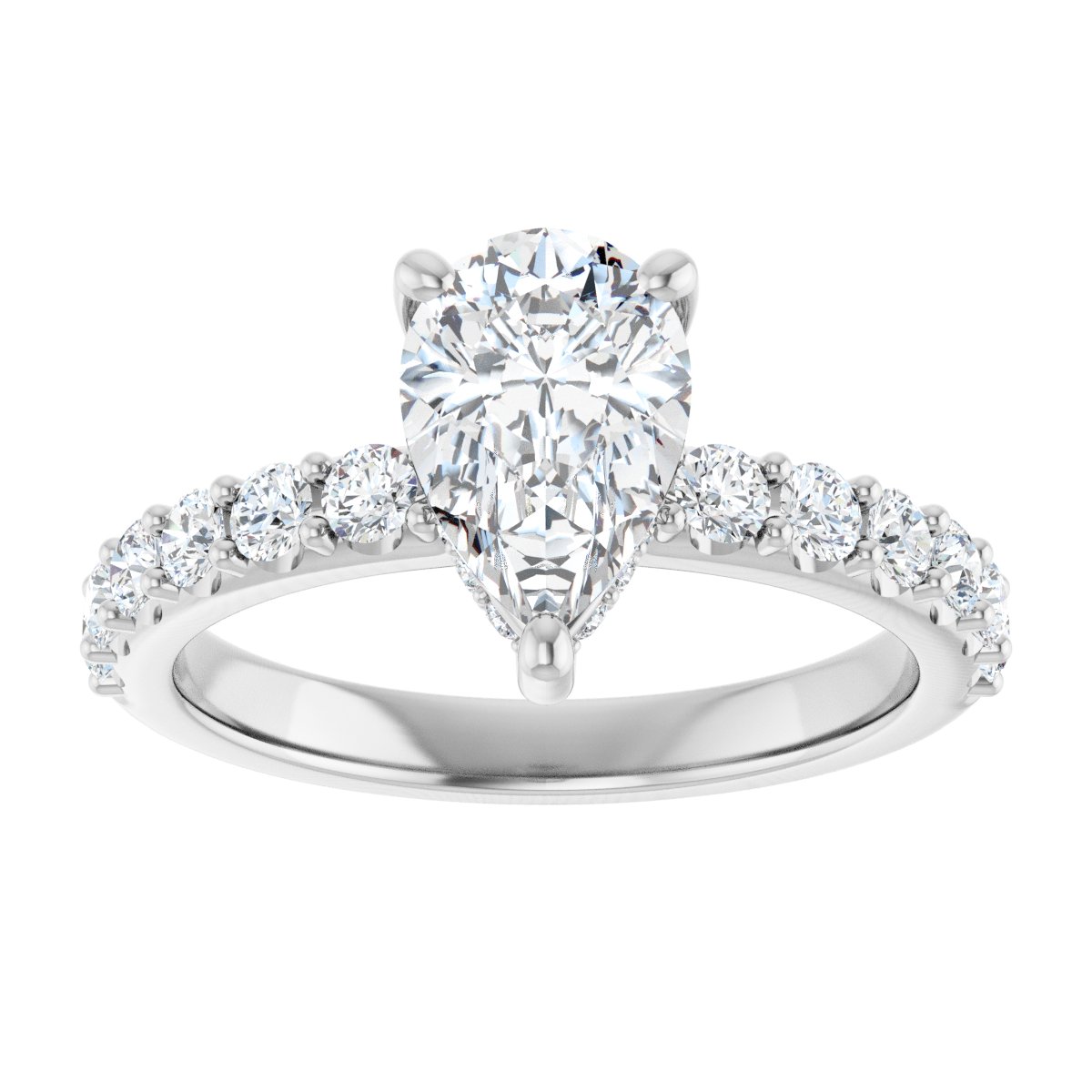 Hidden Halo-Style Engagement Ring