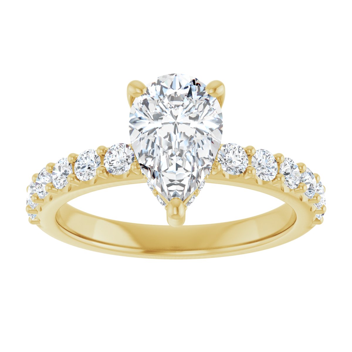 Hidden Halo-Style Engagement Ring