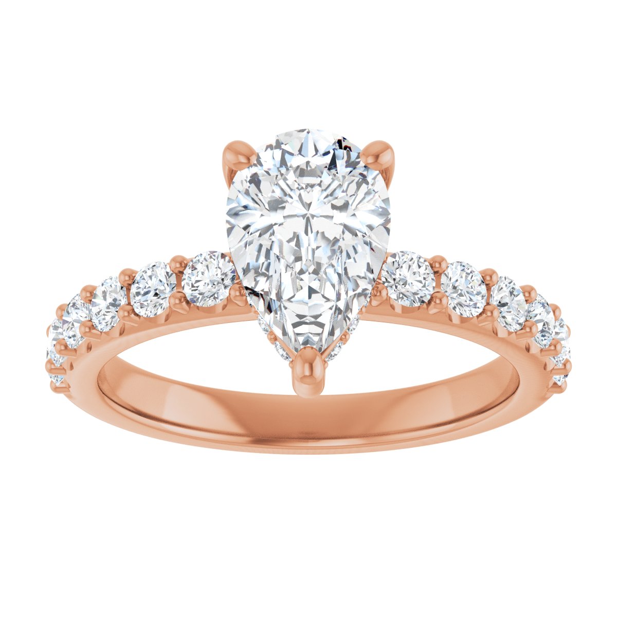 Hidden Halo-Style Engagement Ring