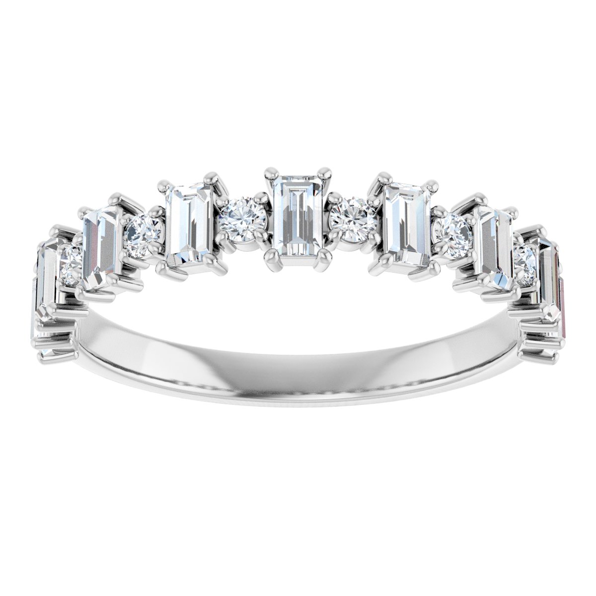 Anniversary Band  - Straight Baguette